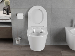 Mexen Rico bol de WC Rimless avec siège slim à fermeture lente, duroplast, Blanc - 30720300