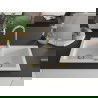 Mexen Mario évier en granit à 2 cuves 820 x 436 mm, Blanc, siphon Or - 6504822000-20-G