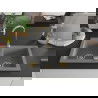 Mexen Mario évier en granit à 2 cuves 820 x 436 mm, Gris, siphon Or - 6504822000-71-G