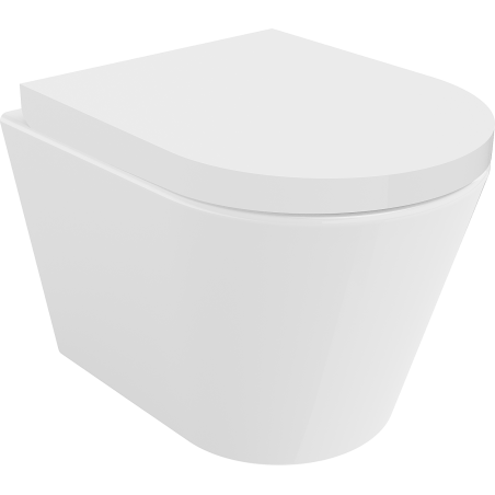 Mexen Rico cuvette WC Rimless avec abattant à descente lente, dur en duroplast, blanc brillant - 30720200