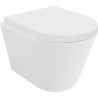 Mexen Rico bol de toilette dur Rimless siège à fermeture lente, duroplast, Blanc - 30720200
