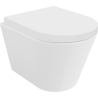 Mexen Rico cuvette WC Rimless avec abattant à descente lente, dur en duroplast, blanc brillant - 30720200