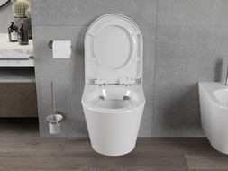 Mexen Rico bol de toilette dur Rimless siège à fermeture lente, duroplast, Blanc - 30720200