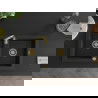 Mexen Mario évier en granit à 2 cuves 820 x 436 mm, Noir, siphon Or - 6504822000-77-G