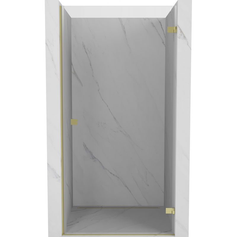 Mexen Lunar-B porte de douche pivotante droite 45 cm, transparente, dorée - 832-045-000-50-00-P