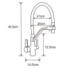 Mexen Duo robinet de cuisine, chrome/blanc - 671701-02