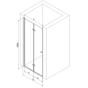 Mexen Lima porte de douche pliante 90 cm, transparent, chrome - 856-090-000-01-00