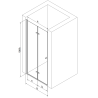 Mexen Lima porte de douche pliante 100 cm, transparent, noir - 856-100-000-70-00