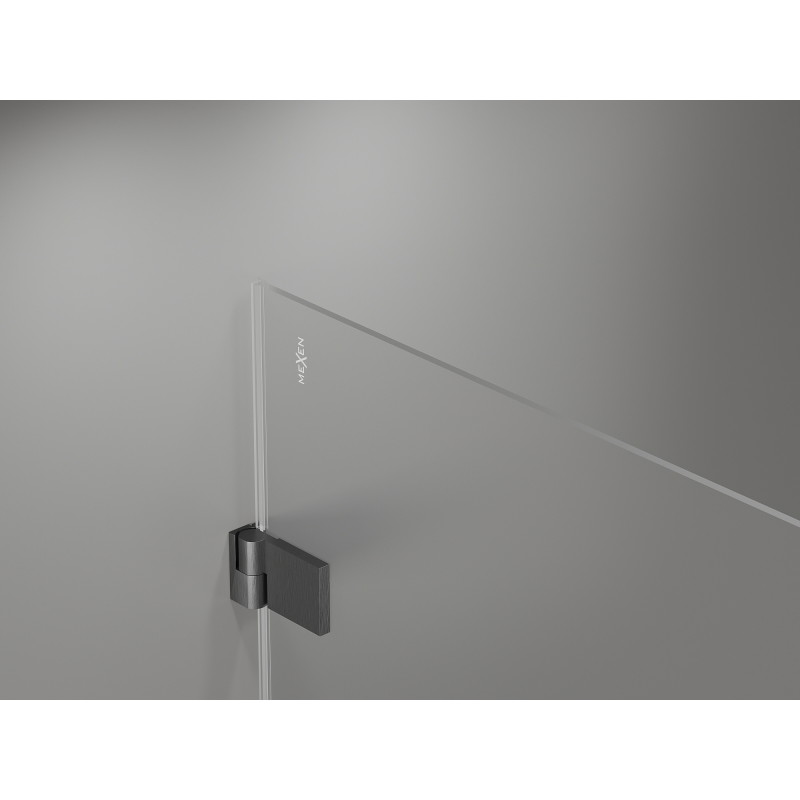 Mexen Lunar-B porte de douche pivotante gauche 50 cm, transparent, gris fusil brossé - 832-050-000-66-00-L