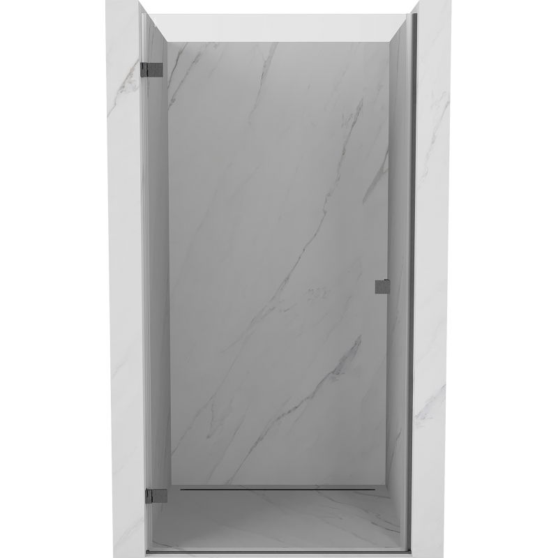Mexen Lunar-B porte de douche pivotante gauche 50 cm, transparente, gris canon brossé - 832-050-000-66-00-L