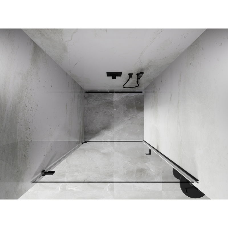 Mexen Lunar-B porte de douche pivotante gauche 55 cm, transparent, gris pistolet brossé - 832-055-000-66-00-L