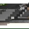 Mexen Leo évier en granit à 1 cuve avec égouttoir 900 x 500 mm, Gris, siphon Noir - 6501901010-71-B