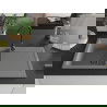 Mexen Leo évier en granit à 1 cuve avec égouttoir 900 x 500 mm, Gris, siphon Noir - 6501901010-71-B