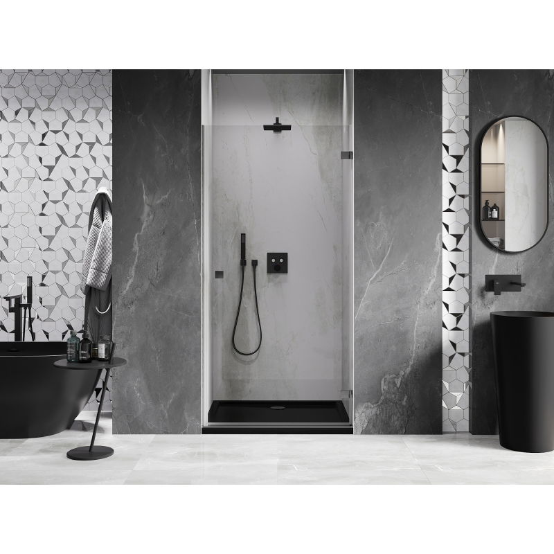 Mexen Lunar-B porte de douche battante droite 45 cm, transparent, gris canon brossé - 832-045-000-66-00-P