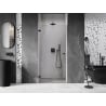 Mexen Lunar-B porte de douche pivotante gauche 45 cm, transparent, noir - 832-045-000-70-00-L