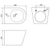 Mexen Rico bidet suspendu, noir mat - 35724885
