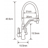 Mexen Duo robinet de cuisine, noir - 671701-70