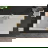 Mexen Leo évier en granit à 1 cuve avec égouttoir 900 x 500 mm, Blanc, siphon Or - 6501901010-20-G