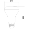 Mexen Nova Ampoule LED E27, R63, 12W, Froid - 6500K, 1260 lm - L104-E27-1265-01