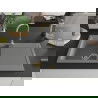 Mexen Leo évier en granit à 1 cuve avec égouttoir 900 x 500 mm, Gris, siphon Or - 6501901010-71-G