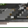 Mexen Leo évier en granit à 1 cuve avec égouttoir 900 x 500 mm, Gris, siphon Or - 6501901010-71-G