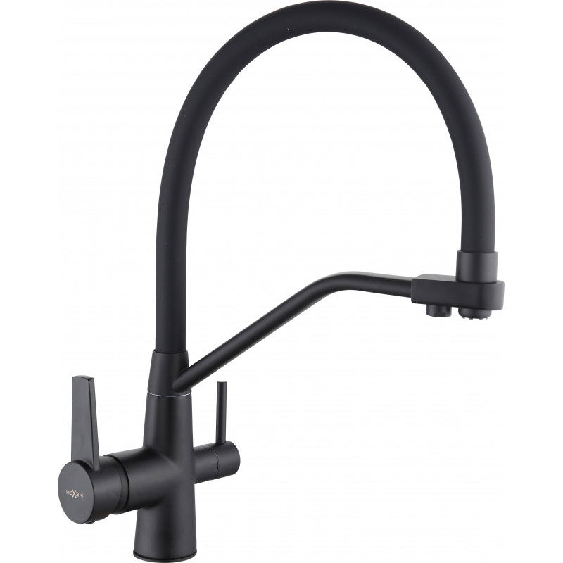 Mexen Duo robinet de cuisine, noir - 671701-70