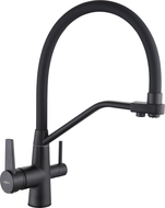 Mexen Duo robinet de cuisine, noir - 671701-70