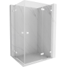 Mexen Lunar L Duo cabine de douche pivotante droite 95 x 85 cm, transparent, blanc - 834L-095P-085L-20-00