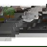 Mexen Leo évier en granit à 1 cuve avec égouttoir 900 x 500 mm, Noir moucheté, siphon Noir - 6501901010-76-B