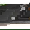 Mexen Leo évier en granit à 1 cuve avec égouttoir 900 x 500 mm, Noir moucheté, siphon Noir - 6501901010-76-B