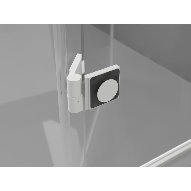 Mexen Lunar L Cabine de douche Duo pivotante droite 110 x 75 cm, transparent, blanc - 834L-110P-075L-20-00