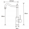 Mexen Inu robinet de cuisine, inox - 672200-99