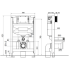 Mexen ensemble encastré WC bâti-support Fenix XS-F avec cuvette WC Elis, blanc brillant - 6803391XX00