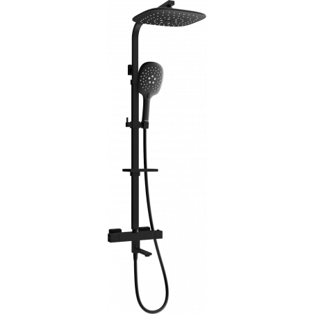 Mexen CQ22 ensemble bain-douche avec pomme de douche et robinet thermostatique, noir - 779102295-70