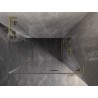 Mexen Lunar L Duo cabine de douche avec porte battante à droite 95 x 80 cm, transparent, or brossé - 834L-095P-080L-55-00