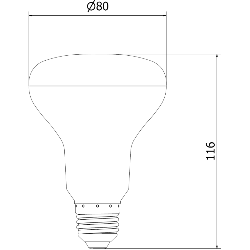 Mexen Nova Ampoule LED E27, R80, 12W, Neutre - 4000K, 1260 lm - L105-E27-1230-01 - L105-E27-1240-01
