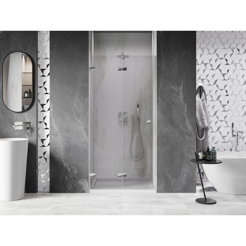 Mexen Lunar-F porte de douche pliante gauche 50 cm, transparent, chrome - 836-050-000-01-00-L