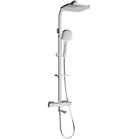 Mexen CQ33 ensemble bain-douche avec pommeau de douche et mitigeur thermostatique, chromé - 779103395-00