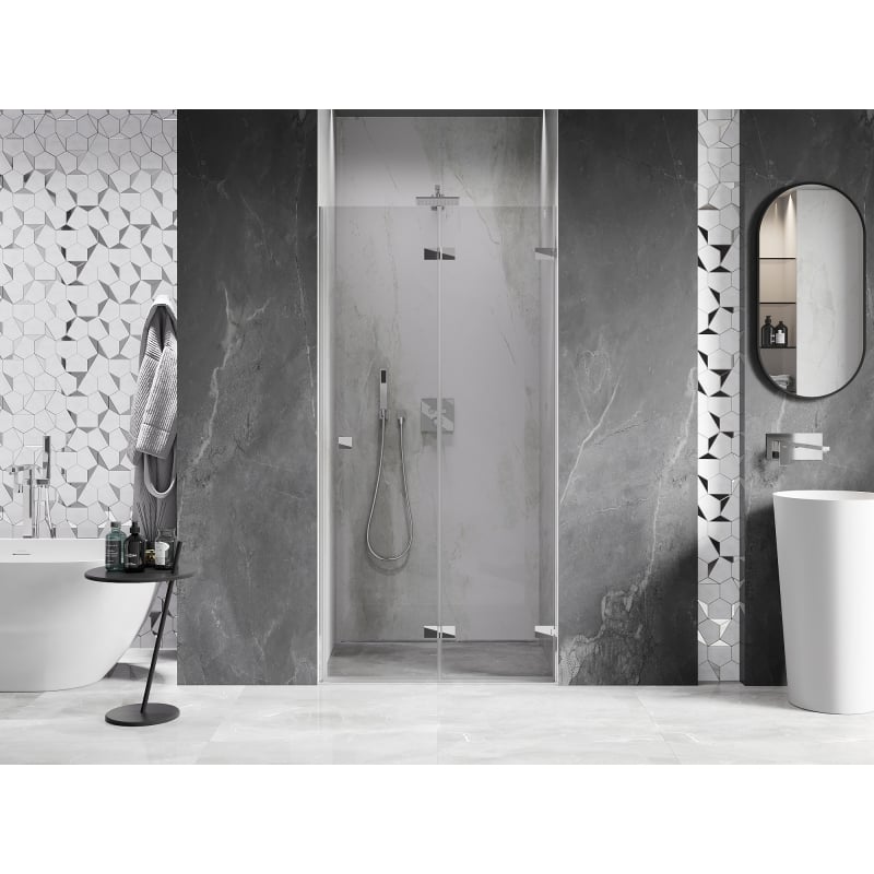 Mexen Lunar-F porte de douche pliante droite 50 cm, transparent, chromé - 836-050-000-01-00-P