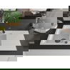 Mexen Matias évier en granit à 1,5 cuvette avec égouttoir 900 x 505 mm, Blanc, siphon Noir - 6502901505-20-B