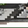 Mexen Matias évier en granit à 1,5 cuvette avec égouttoir 900 x 505 mm, Blanc, siphon Noir - 6502901505-20-B
