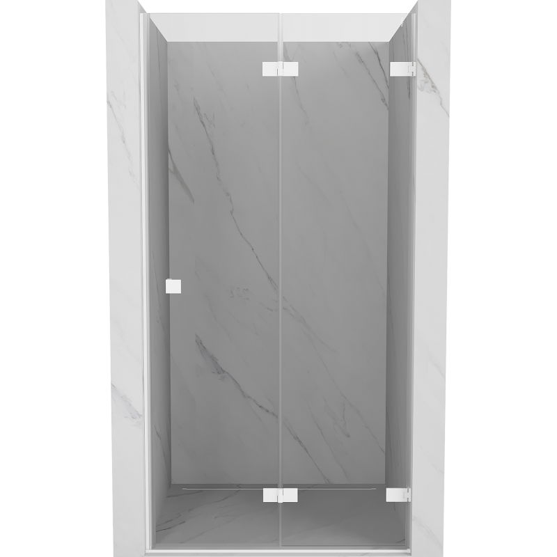 Mexen Lunar-F porte de douche pliante droite 50 cm, transparente, blanche - 836-050-000-20-00-P