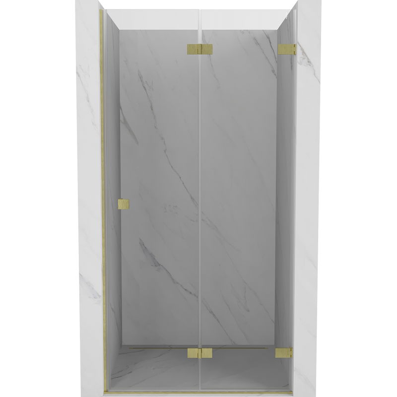 Mexen Lunar-F porte de douche pliante droite 55 cm, transparent, or brossé - 836-055-000-55-00-P