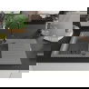 Mexen Matias évier en granit à 1,5 cuvette avec égouttoir 900 x 505 mm, Gris, siphon Noir - 6502901505-71-B