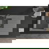 Mexen Matias évier en granit 1,5 bac avec égouttoir 900 x 505 mm, gris, siphon noir - 6502901505-71-B