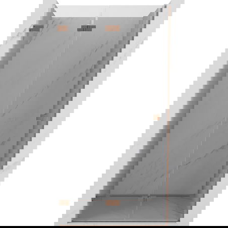 Mexen Lunar-F porte de douche pliante gauche 55 cm, transparent, cuivre brossé - 836-055-000-65-00-L