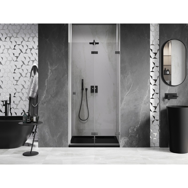 Mexen Lunar-F porte de douche pliante droite 50 cm, transparent, gris canon brossé - 836-050-000-66-00-P