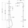 Mexen CQ33 ensemble baignoire-douche avec douche de tête, robinet thermostatique, noir - 779103395-70
