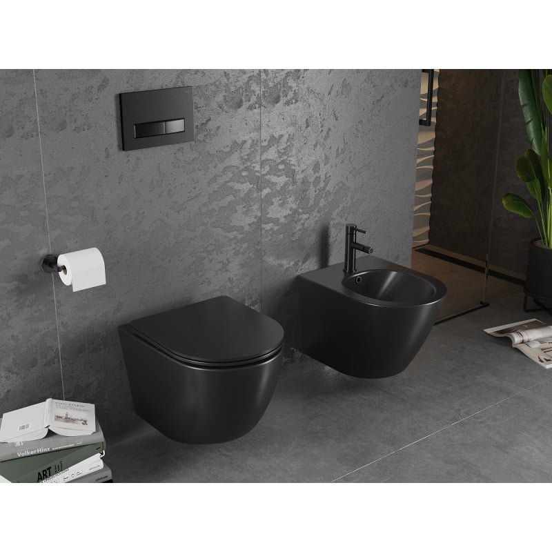 Mexen ensemble encastré bidet cadre Fenix B avec bidet Lena, noir mat - 69935224885