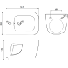 Mexen ensemble encastré pour bidet cadre Fenix B avec bidet Margo, blanc - 69935425100